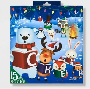 Holiday Cheer Critters 15 Days of Socks Advent Calendar